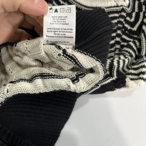 Vtg Icelandic Design Cardigan Size L Crochet Knit Teacher Career Grandma Cottage - Picture 7 of 7